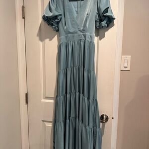 Elegant Blue Maxi Dress